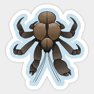 Coconut crab cartoon illustration Sticker